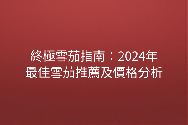 終極雪茄指南：2024年最佳雪茄推薦及價格分析