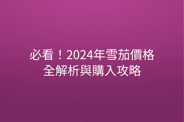 必看！2024年雪茄價格全解析與購入攻略