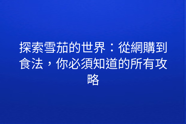 探索雪茄的世界：從網購到食法，你必須知道的所有攻略